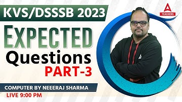 KVS 2023 | KVS PGT Computer Science | Expected Questions #3 | By Neeraj Sharma
