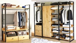 Wood &amp; Metal Wardrobe Design | Metal Closet design | Furniture Design