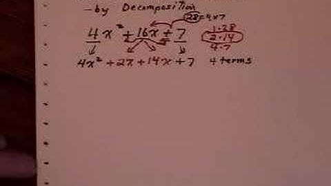 Factoring the hard trinomial by decomposition