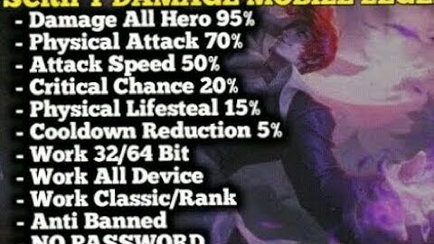 Script Damage Mobile Legends + Attack Speed Terbaru 2022 Anti Banned No Password #2