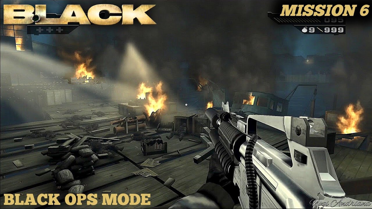 BLACK (PS2) - Mission 6: Vratska Dockyard - Black Ops Mode