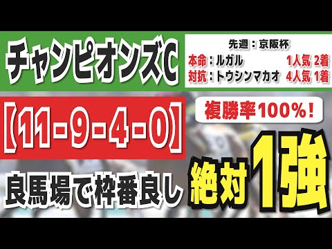 【チャンピオンズカップ2023】揺るがない１強「11-9-4-0」複勝率100％の鉄板データ発見！今年秋競馬「９週連続的中」の競馬推進室オススメの軸１頭はコレ！