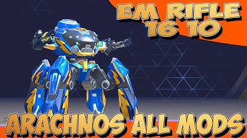 Mech Arena - Gameplay Walkthrough Part 260 - ARAHNOS with EM Rifle 16 ALL mods🔥(iOS,Android)