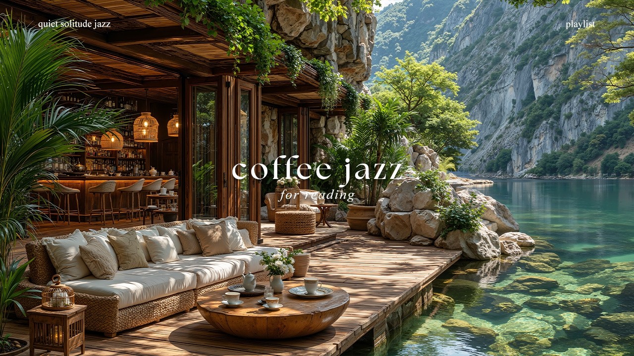 Breakfast Coffee Shop Jazz for Reading & Working - Summer Balcony Lakeside with Warm Jazz for Focus