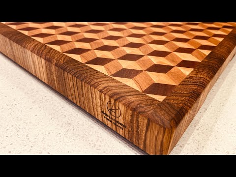 3D Tumbling block cutting board