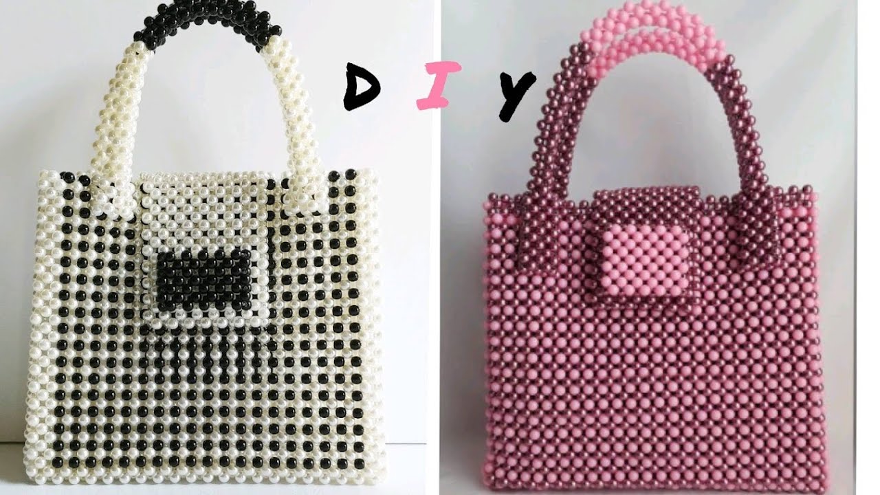 How to make a beaded pearl bag//pearl beaded handbag// bead bag//purse