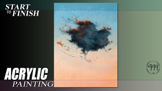 Cloud painting demo: Benefits of working small and using quick studies (True Story)