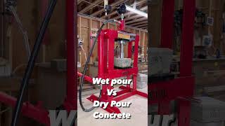 Dry Pour vs Wet Pour Concrete Test #shorts