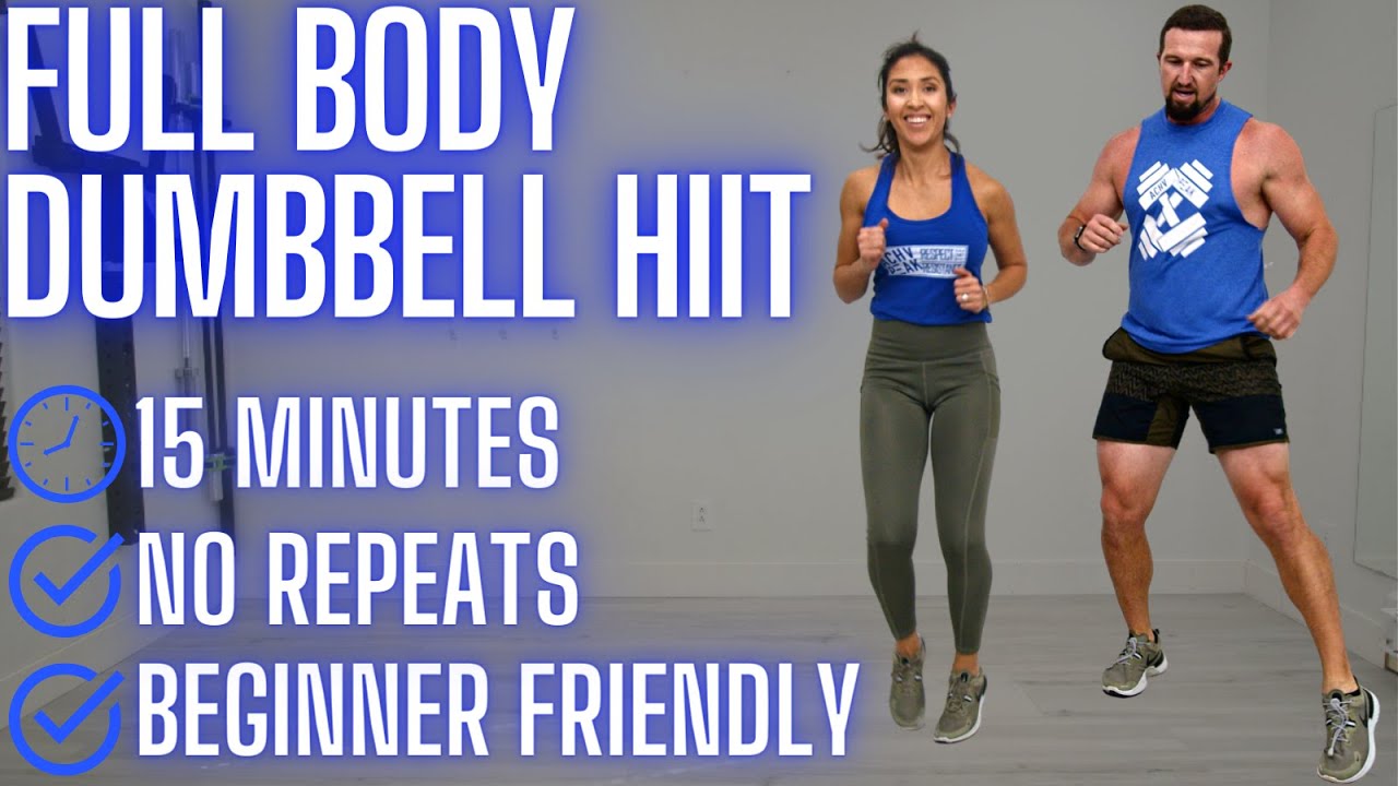 Dumbbell Full Body HIIT Workout – 50 Exercises – NO REPEATS