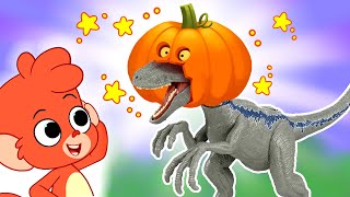 Club Baboo Pumpkin Patch | Trick or Treat | Dino Halloween Cartoon for Kids | Learn Scary Dinosaurs