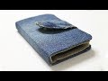 How to make a Phone Case out of Jeans - DIY Wallet Phone Case Easy