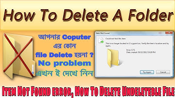 How To Delete a Folder That Won