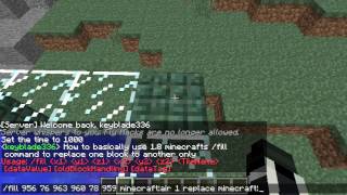 Minecraft 1 8 Using Fill To Replace Only Specific Blocks Youtube