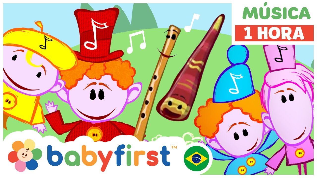 Aprender instrumentos musicais | Os notekins | Didgeridoo | Flauta e muito mais | BabyFirst Brasil