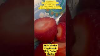 Breakfast Eggs, toast, & strawberries Nutritional info in video