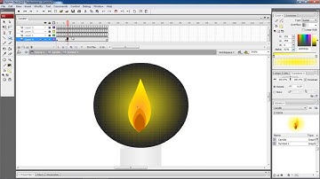 Adobe flash animation tutorial for beginners : Candle light animation easily