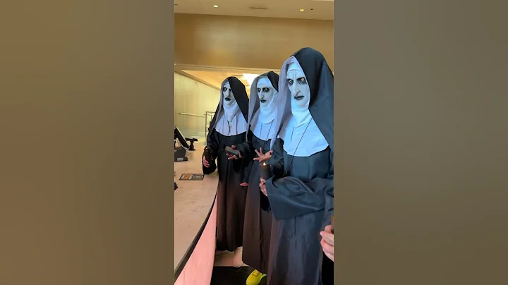 Nuns walk into Movie Theater Halloween