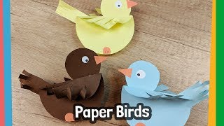 How to make paper Birds - simple craft activity to do with children