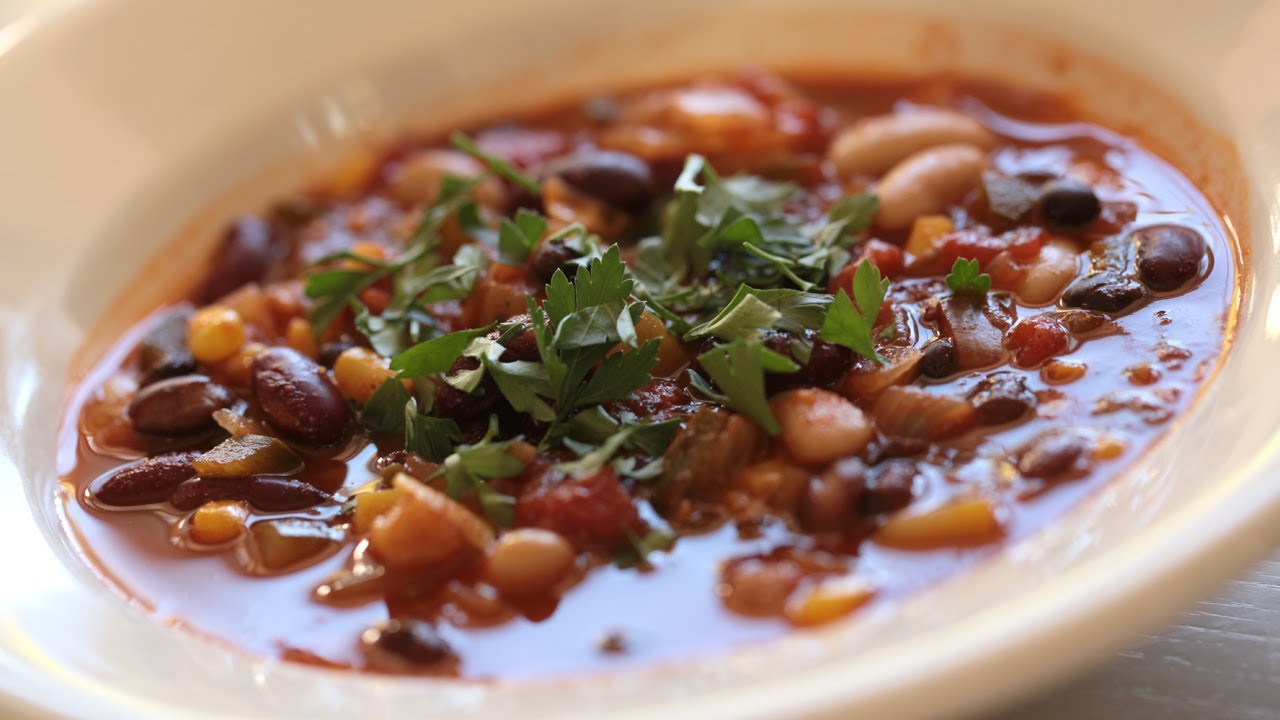 Vegetarian Chili Recipe KIN EATS YouTube