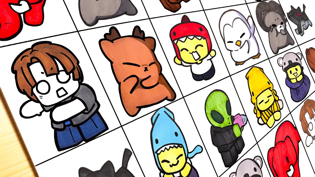 Drawing 99 Nights in the forest All Etities - Roblox | Soonrok - YouTube