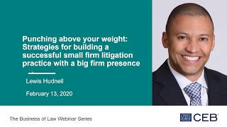 Strategies for Building a Successful Small Firm Litigation Practice