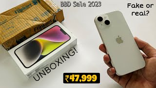 iPhone 14 Unboxing - Flipkart Big Billion Day Sale Unit | Fake or real check!