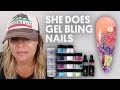 SHE DOES GEL BLING NAILS (GEL GLITTER/ICE MYLAR NAIL ART) - VLOG 23