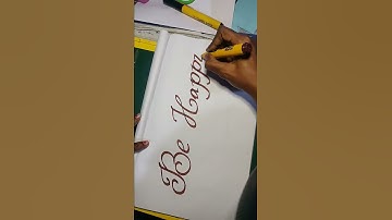 calligraphy writing with chisel marker