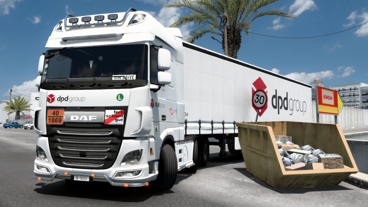 Driving DAF XF AeroSpace through Tight Roads of Athens! #ets2 1.58 POV Drive 4K Ep2