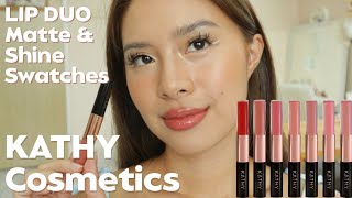 [REVIEW] รีวิวลิปกระแต KATHY Cosmetics Lip Duo Matte & Shine swatches ลิปฉ่ำไม่ติดแมส | pingsabs