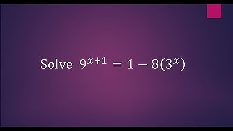 How to solve exponential equations using a substitution