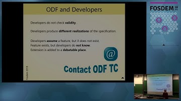 FOSDEM 2018: Working in the ODF TC