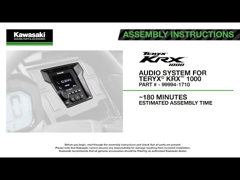 99994-1710 Audio System for TERYX KRX® 1000 - Installation