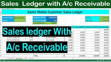 Customer Sales Ledger with Account Receivable in excel