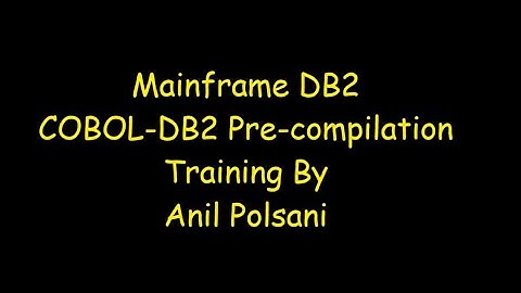 DB2 Pre-Compilation Process |MAINFRAME NEW BATCH STARTS ON Aug 31 9.30 AM |Anil Polsani |9908502542