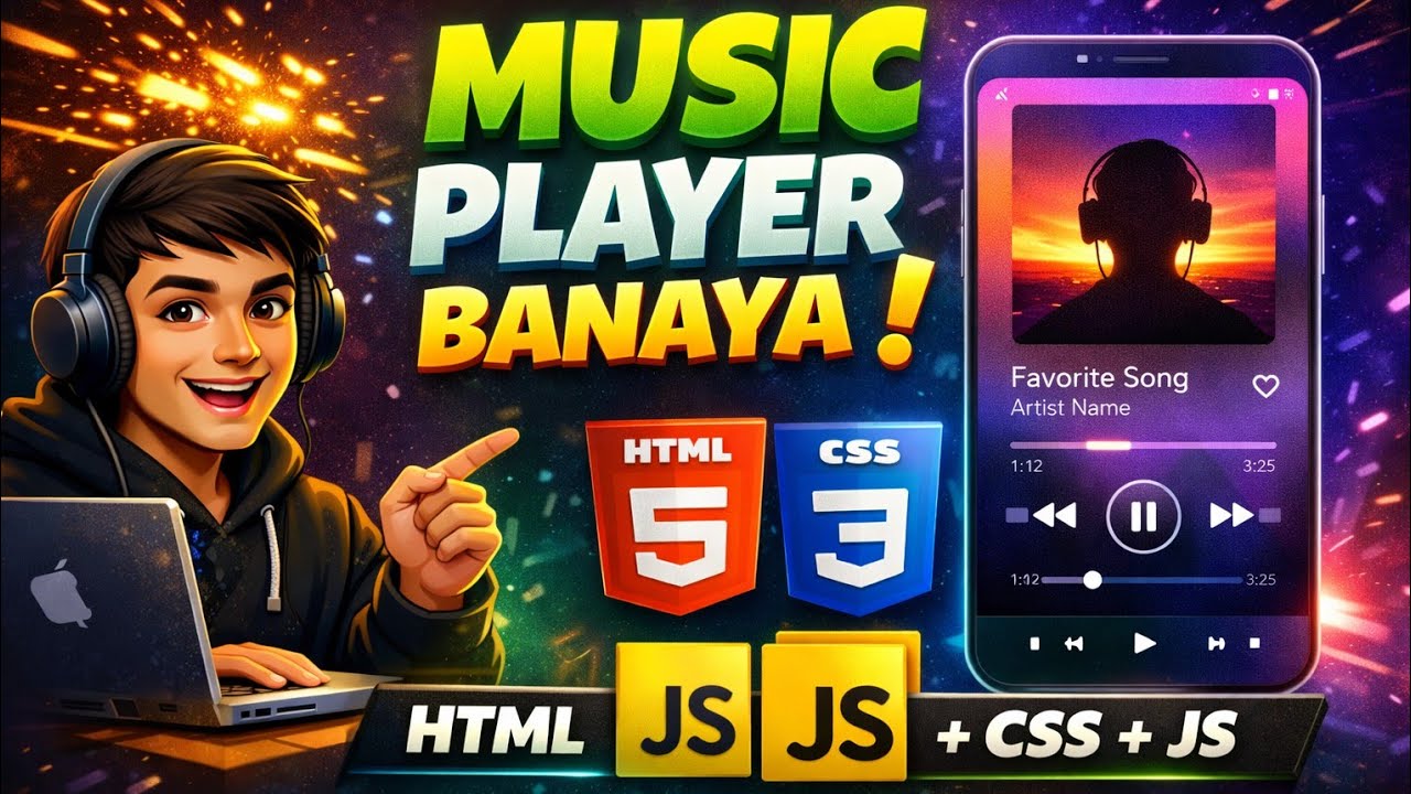Build a Modern Music Player with HTML, CSS & JavaScript | Web Dev Project