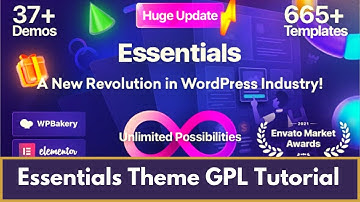 Essentials Theme GPL Demo Installation⚡️Activation Guide - Real GPL