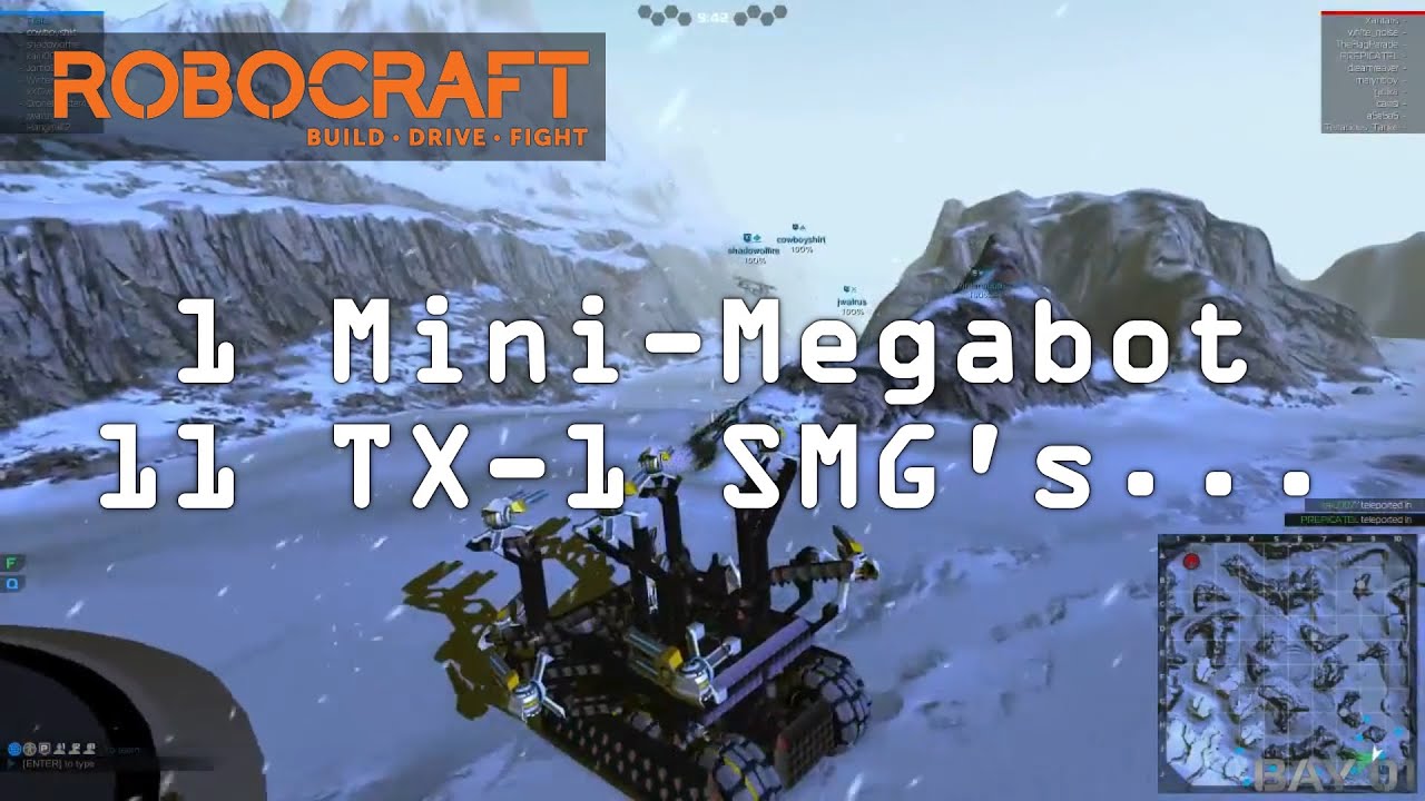 Let's Play: Robocraft - Mini-Megabot with 11 SMGs