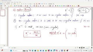 MATRIX INVERSE & ADJOINT OF MATRIX।।CLASS - 12।।SEM-3।। WBCHSE।। LEC- 1