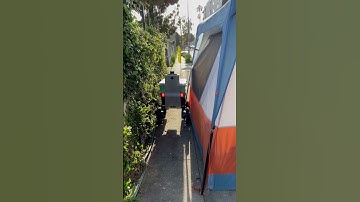 ROBOT RAMPAGE: Shelby the Food Delivery Robot Attacks a Tent #hollywood #robotics #ai #funny