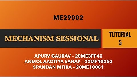 ME29002- Mechanism Sessional- Tutorial 5- Garage Door Mechanism
