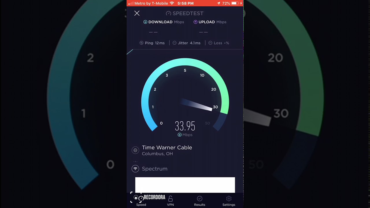 download speed test spectrum