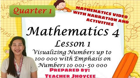 LESSON 1: Visualizing Numbers up to 100 000 with Emphasis on Numbers 10 001- 50 000