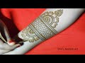 New full front hand shaded arabic bridal mehndi design