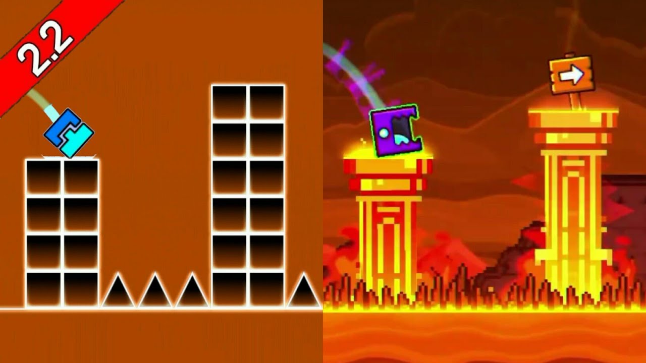 All Recreation of Geometry Dash 2.2 Sneak Peek - YouTube