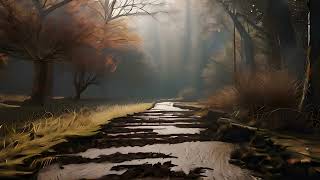 Relaxing Forest Path: Nature's Dappled Light