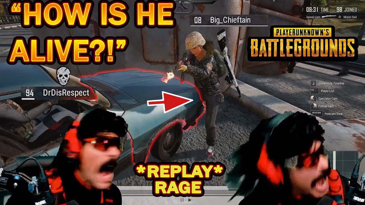DrDisrespect RAGES in SHOCK at His PUBG's Replay Cam! (INTENSE)