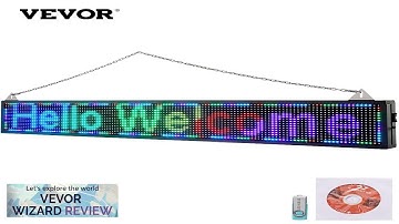 VEVOR LED Scrolling Sign 52" x 8" WiFi & USB Control Full Review