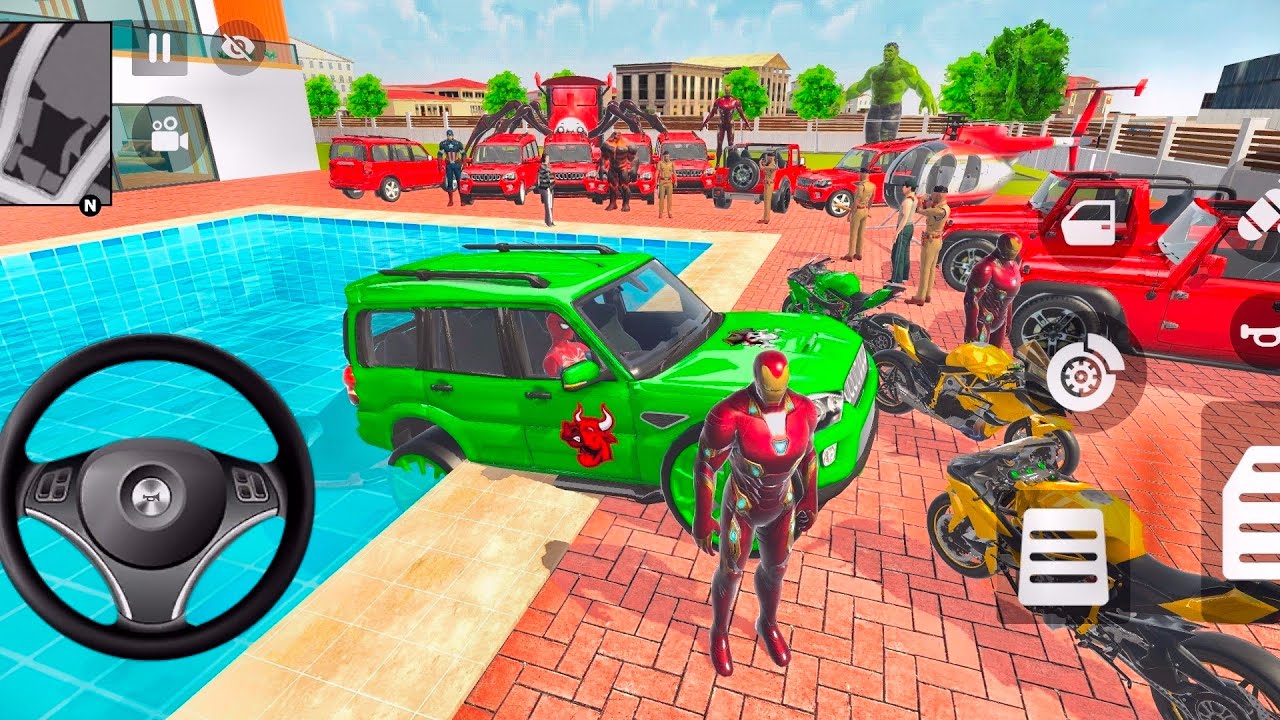 Indian Thift Auto Simulator🤩 Indian Showroom Purchase 🥺 Modify Mahindra Scorpio & Car 🥳 Game!!🎮