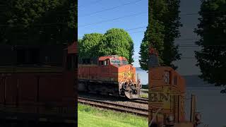 BNSF 5693 and 286 lead a road switcher through Tacoma